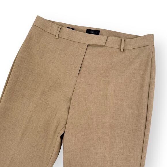 NWT Talbots Curvy Tan Straight Leg Dress Pants Trousers Plus Size 20 Stretch - Picture 2 of 10